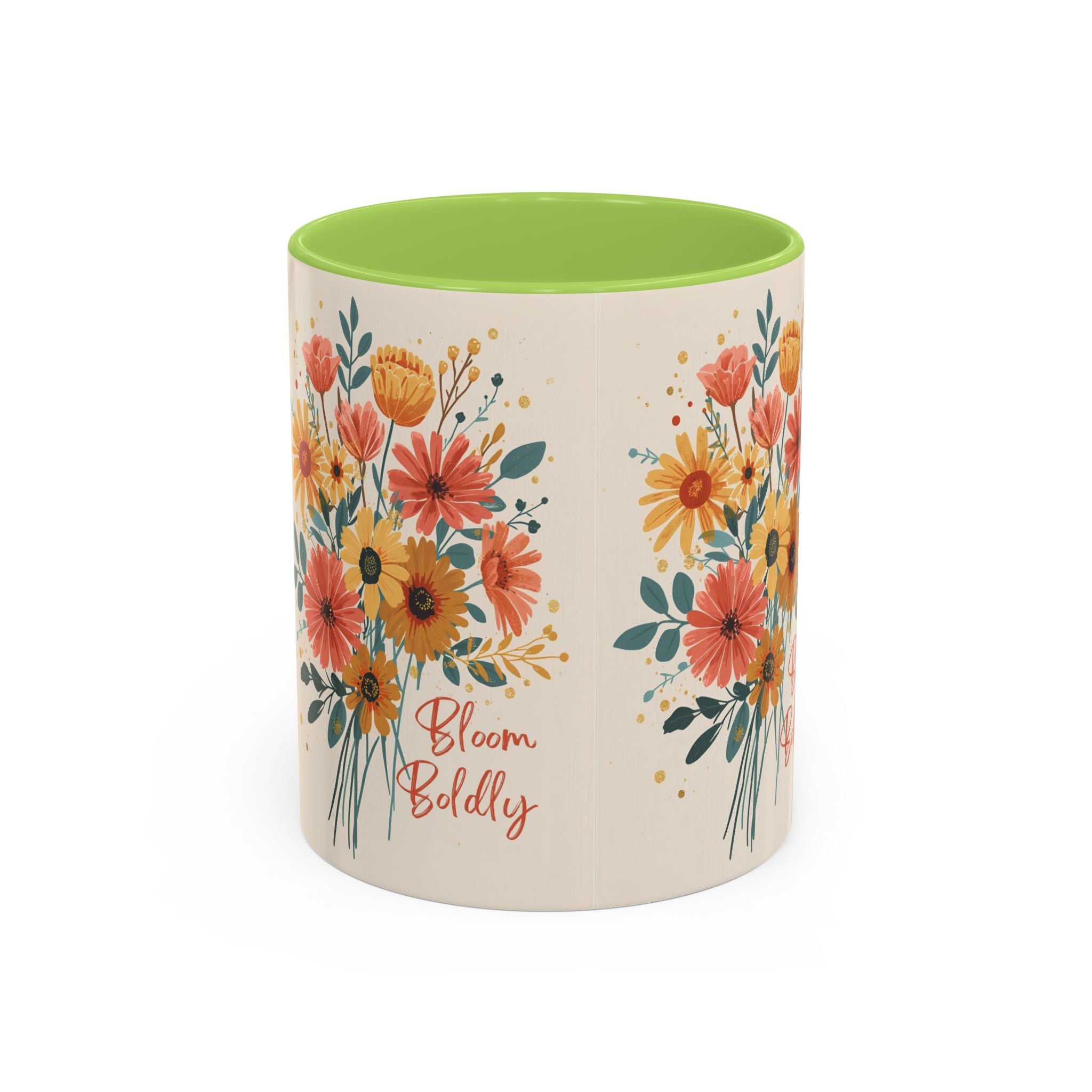 Let Your Dreams Blossom Floral Accent Coffee Mug — Inspirational 11/15oz