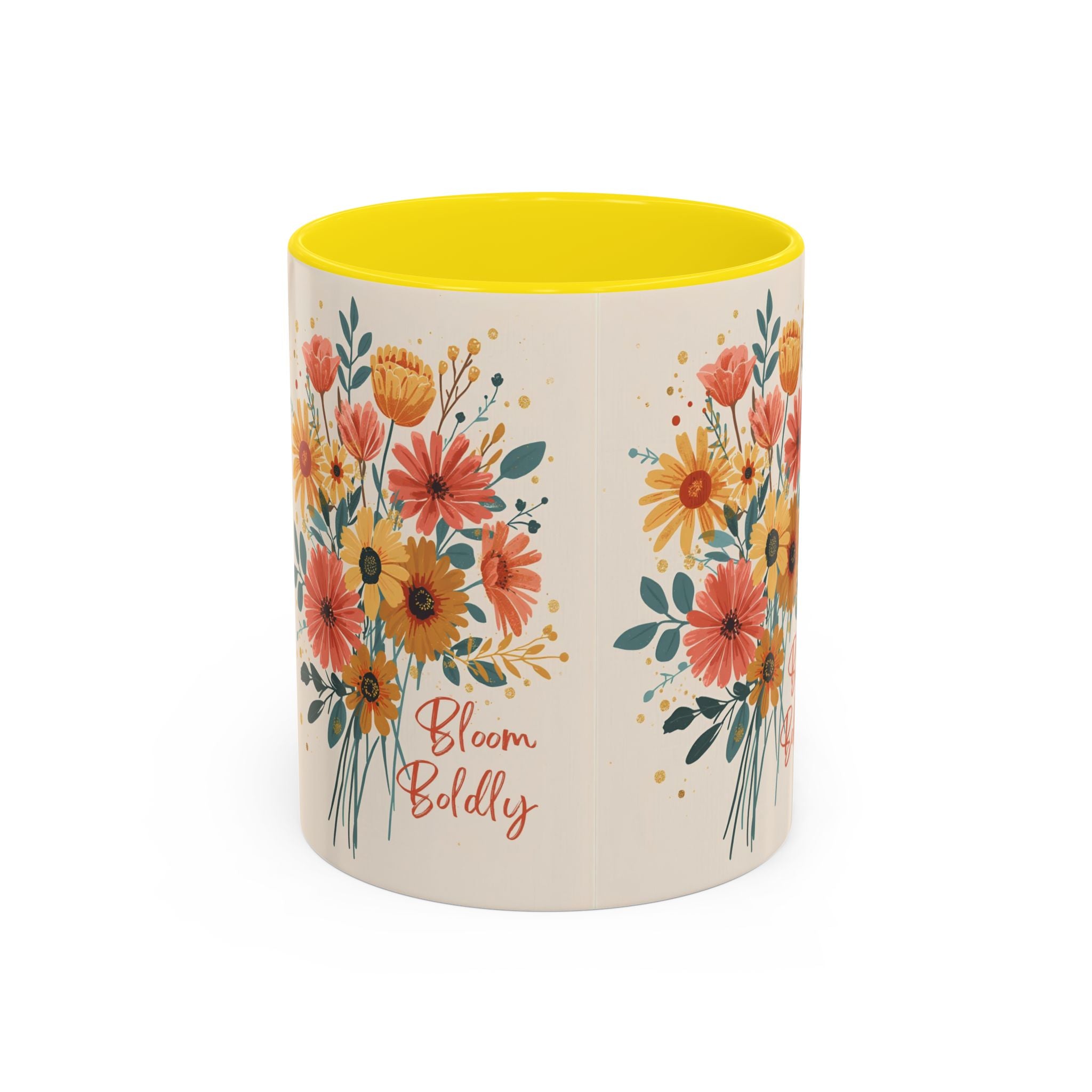 Let Your Dreams Blossom Floral Accent Coffee Mug — Inspirational 11/15oz