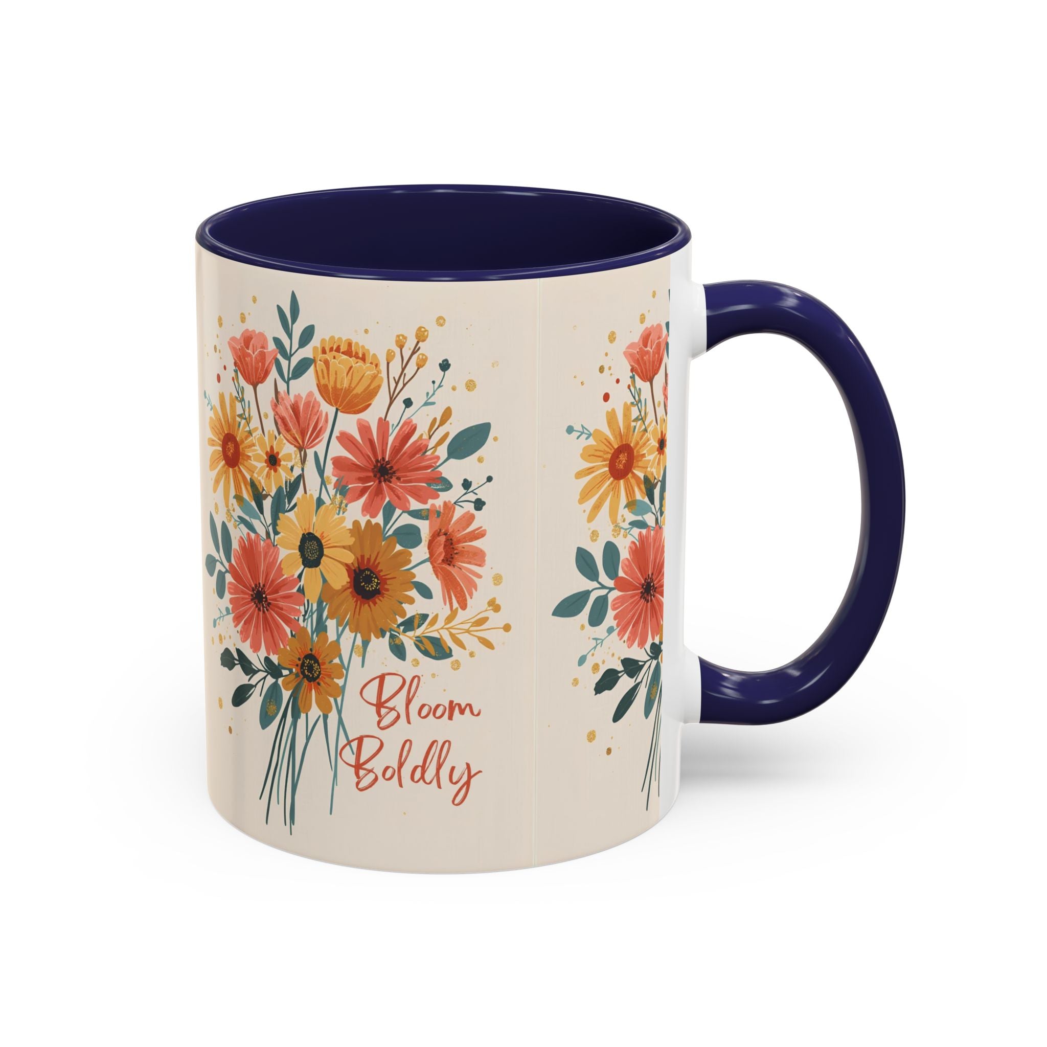 Let Your Dreams Blossom Floral Accent Coffee Mug — Inspirational 11/15oz