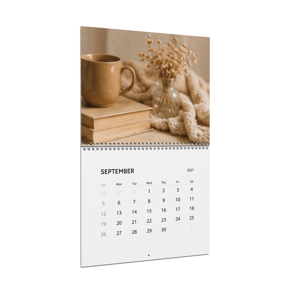2027 Scenic Wall Calendar — Cozy Cabin & Neutral Home Photography Monthly Planner