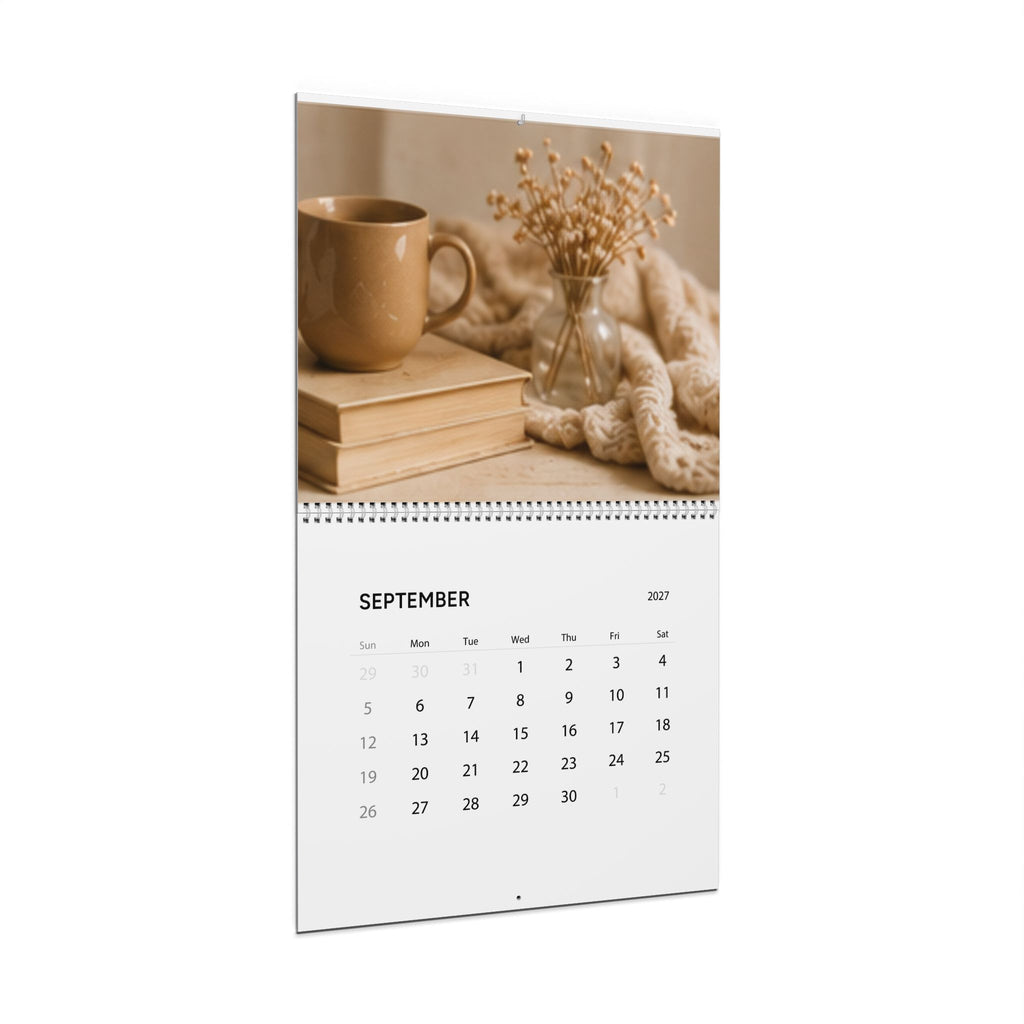 2027 Scenic Wall Calendar — Cozy Cabin & Neutral Home Photography Monthly Planner