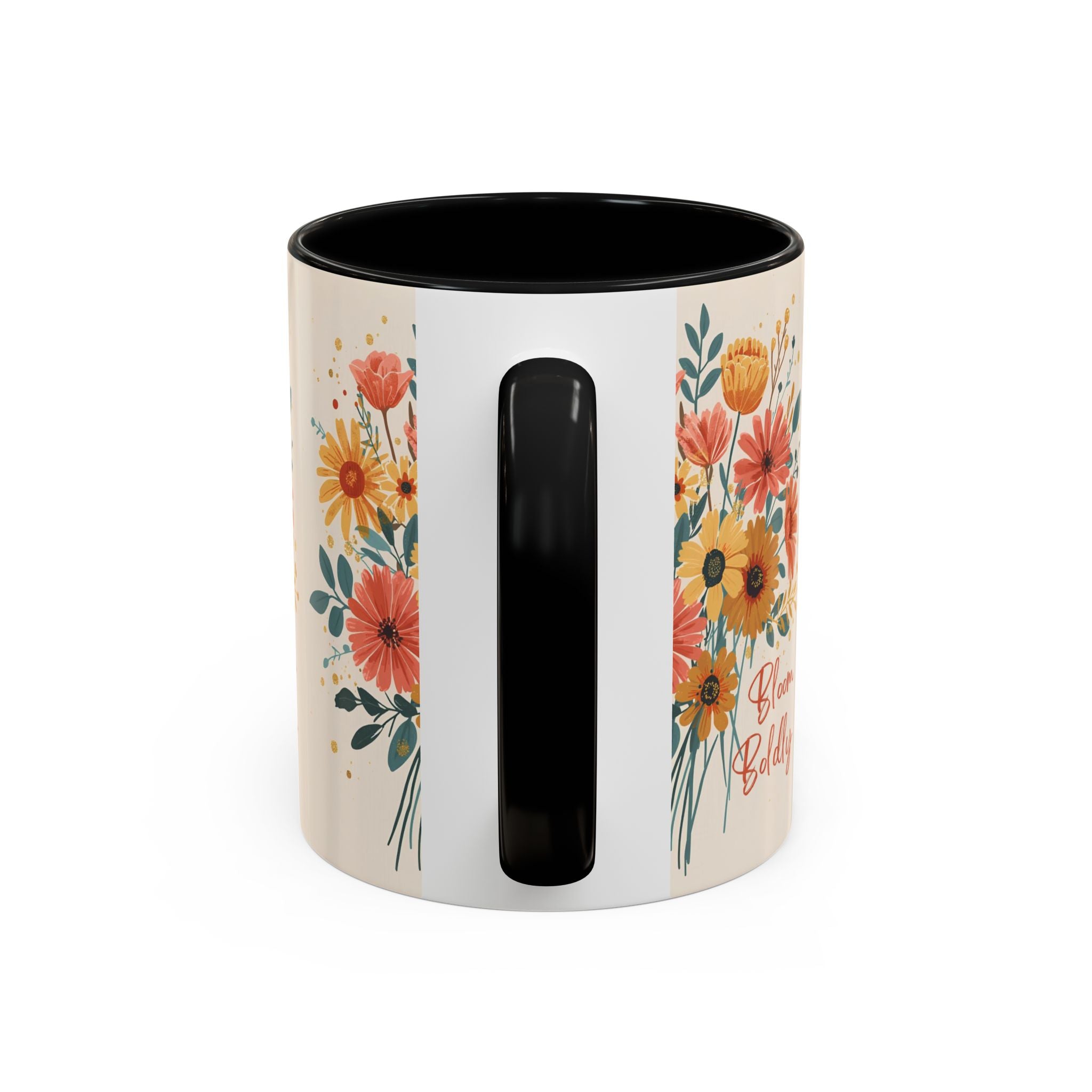 Let Your Dreams Blossom Floral Accent Coffee Mug — Inspirational 11/15oz
