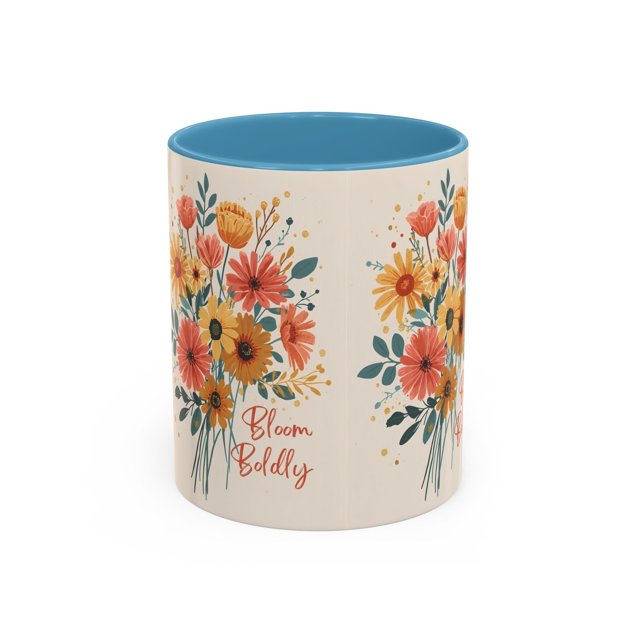 Let Your Dreams Blossom Floral Accent Coffee Mug — Inspirational 11/15oz