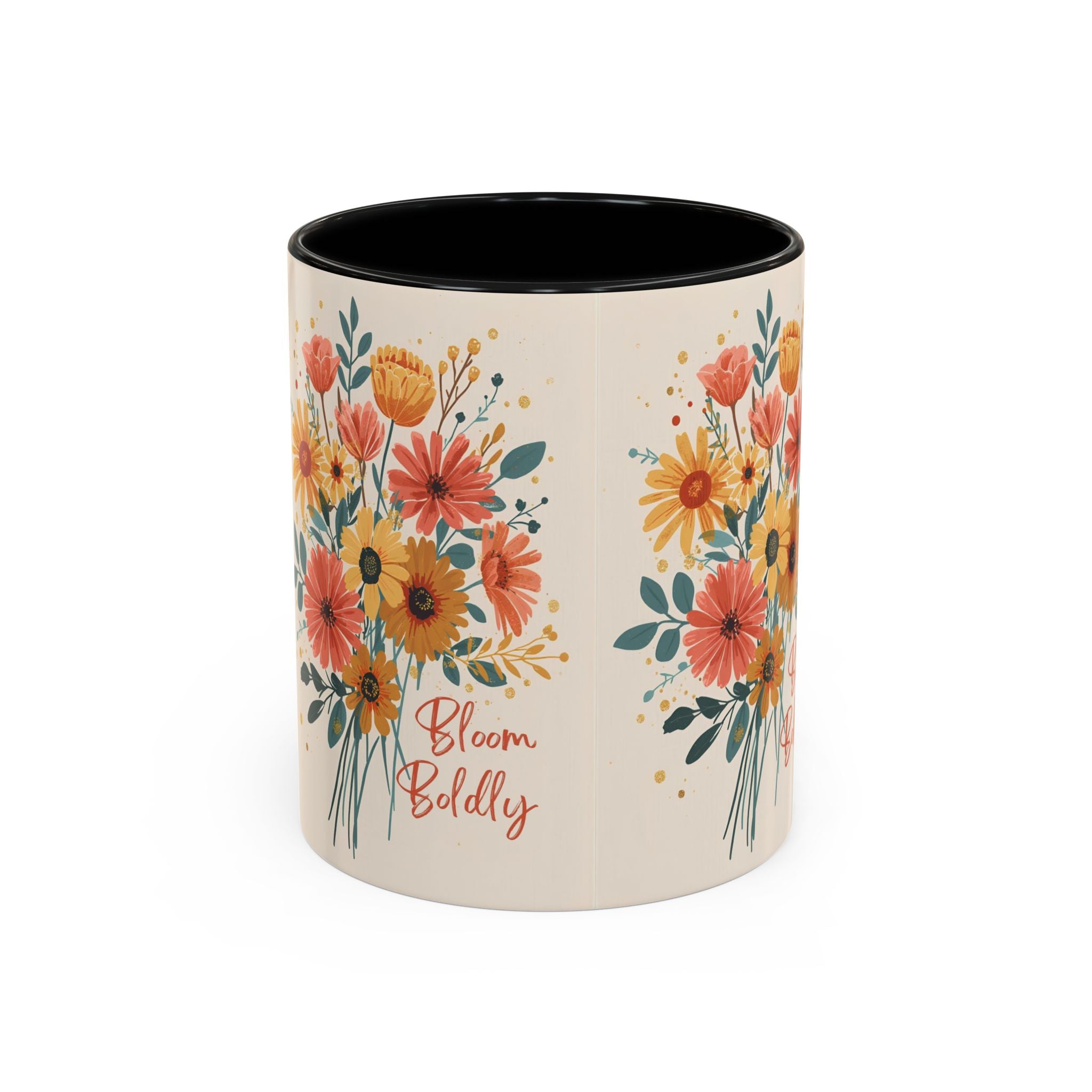 Let Your Dreams Blossom Floral Accent Coffee Mug — Inspirational 11/15oz